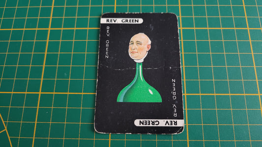 Carte rev green en l'état Cluedo the Great détective game pièce détachée jeu de société #E45