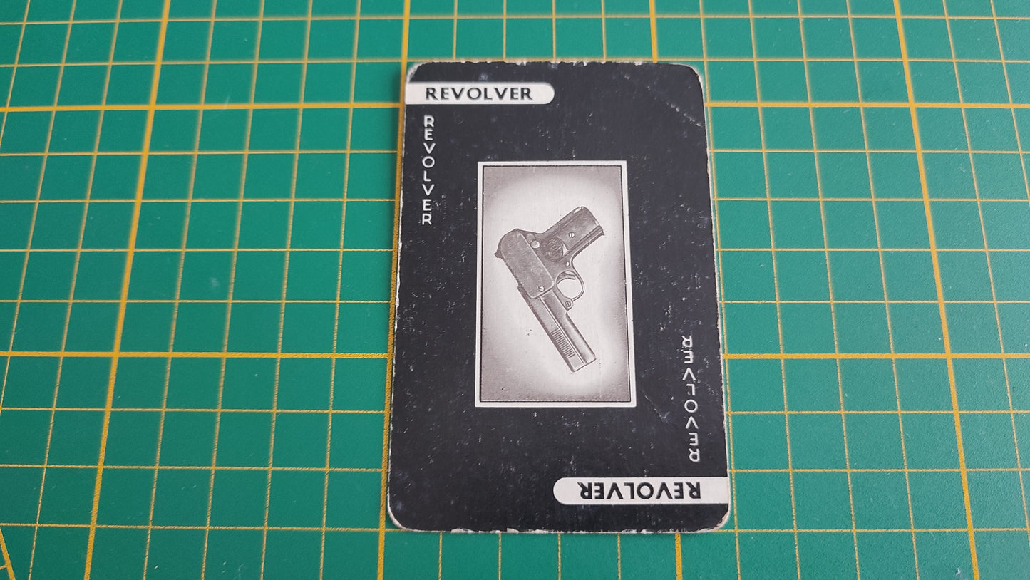 Carte revolver en l'état Cluedo the Great détective game pièce détachée jeu de société #E45