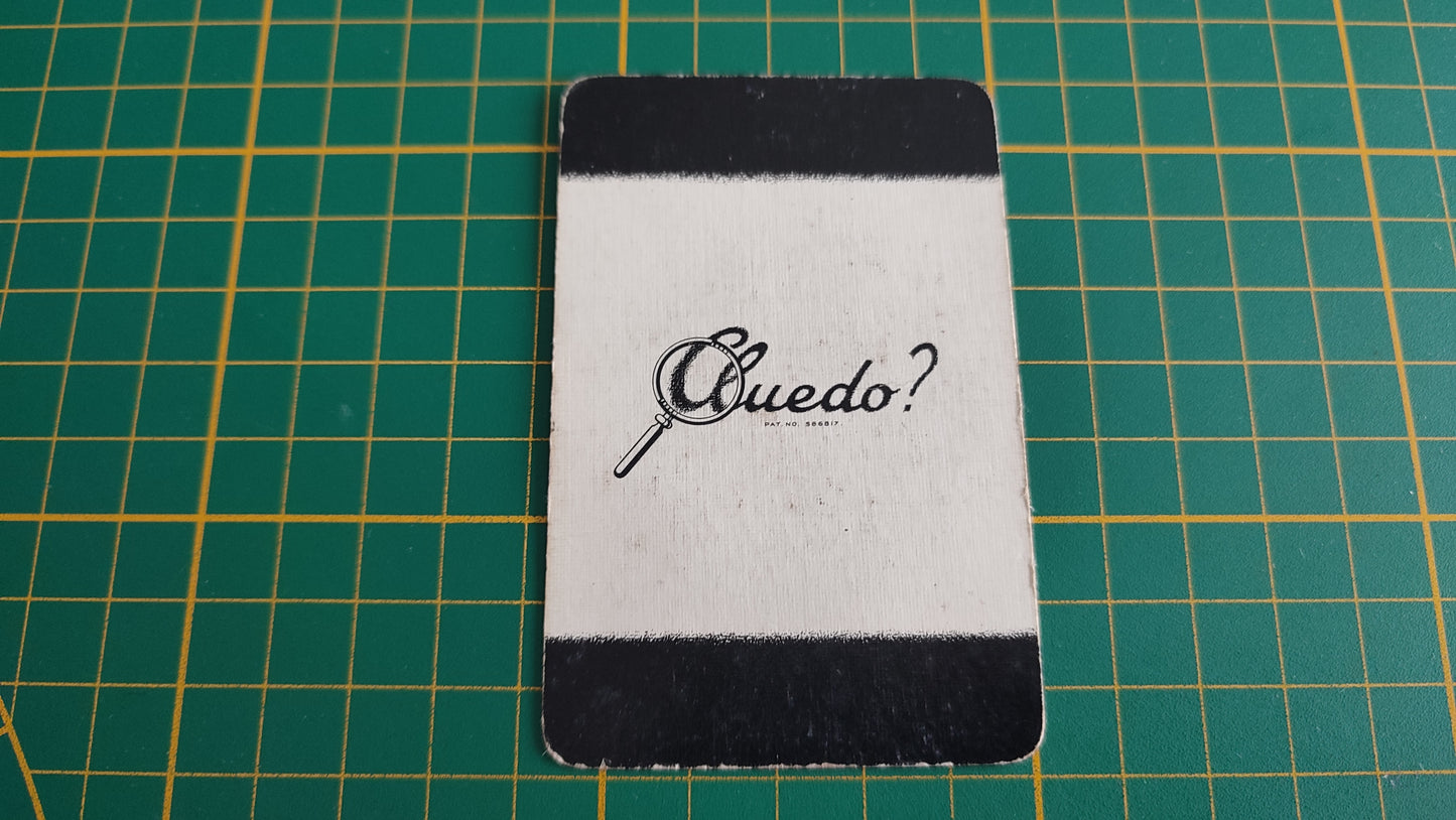 Carte rope en l'état Cluedo the Great détective game pièce détachée jeu de société #E45