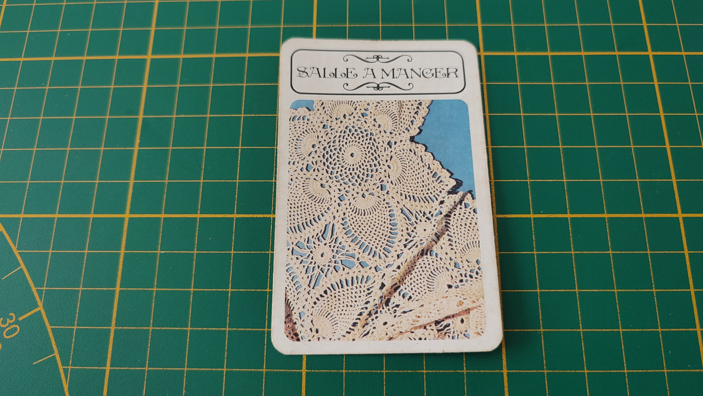 Carte salle à manger en l'état Cluedo miro-meccano pièce détachée jeu de société #E26