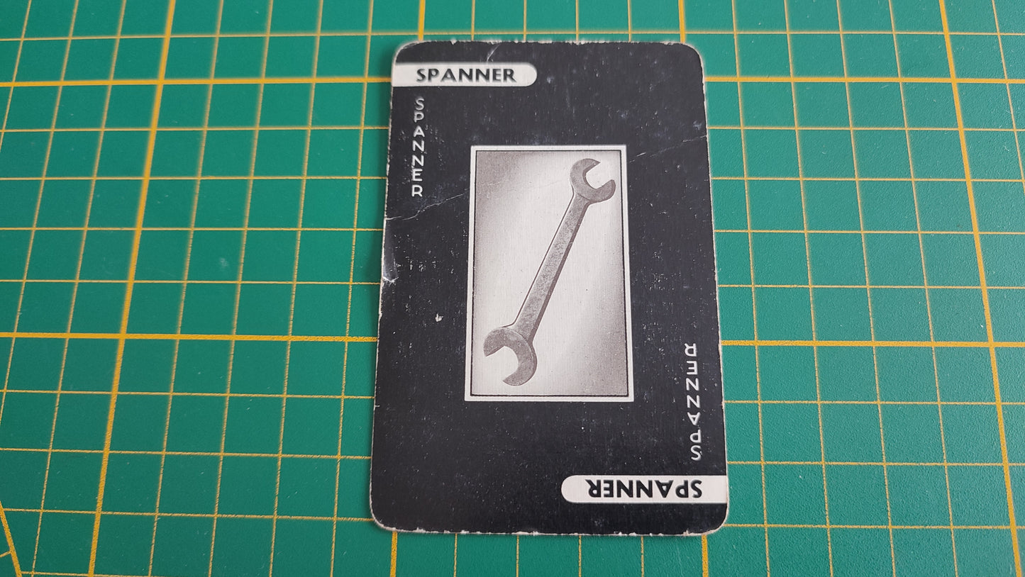 Carte spanner en l'état Cluedo the Great détective game pièce détachée jeu de société #E45