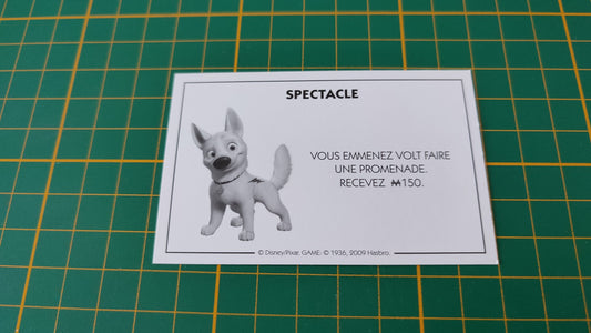 Carte spectacle emmenez volt faire une promenade pièce détachée jeu de société Monopoly Disney éditions Hasbro #B94