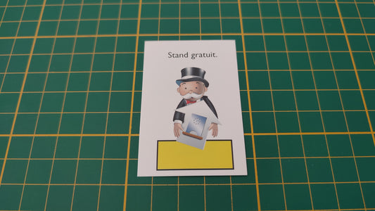 Carte stand gratuit jaune pièce détachée jeu de société Monopoly junior à la fête foraine Hasbro #B83