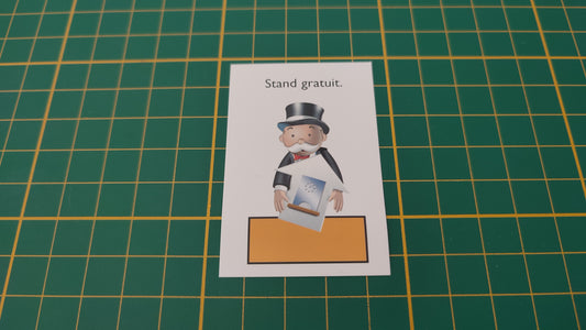 Carte stand gratuit orange pièce détachée jeu de société Monopoly junior à la fête foraine Hasbro #B83
