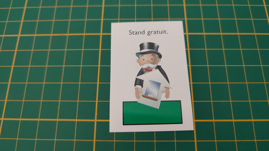 Carte stand gratuit vert pièce détachée jeu de société Monopoly junior à la fête foraine Hasbro #B83