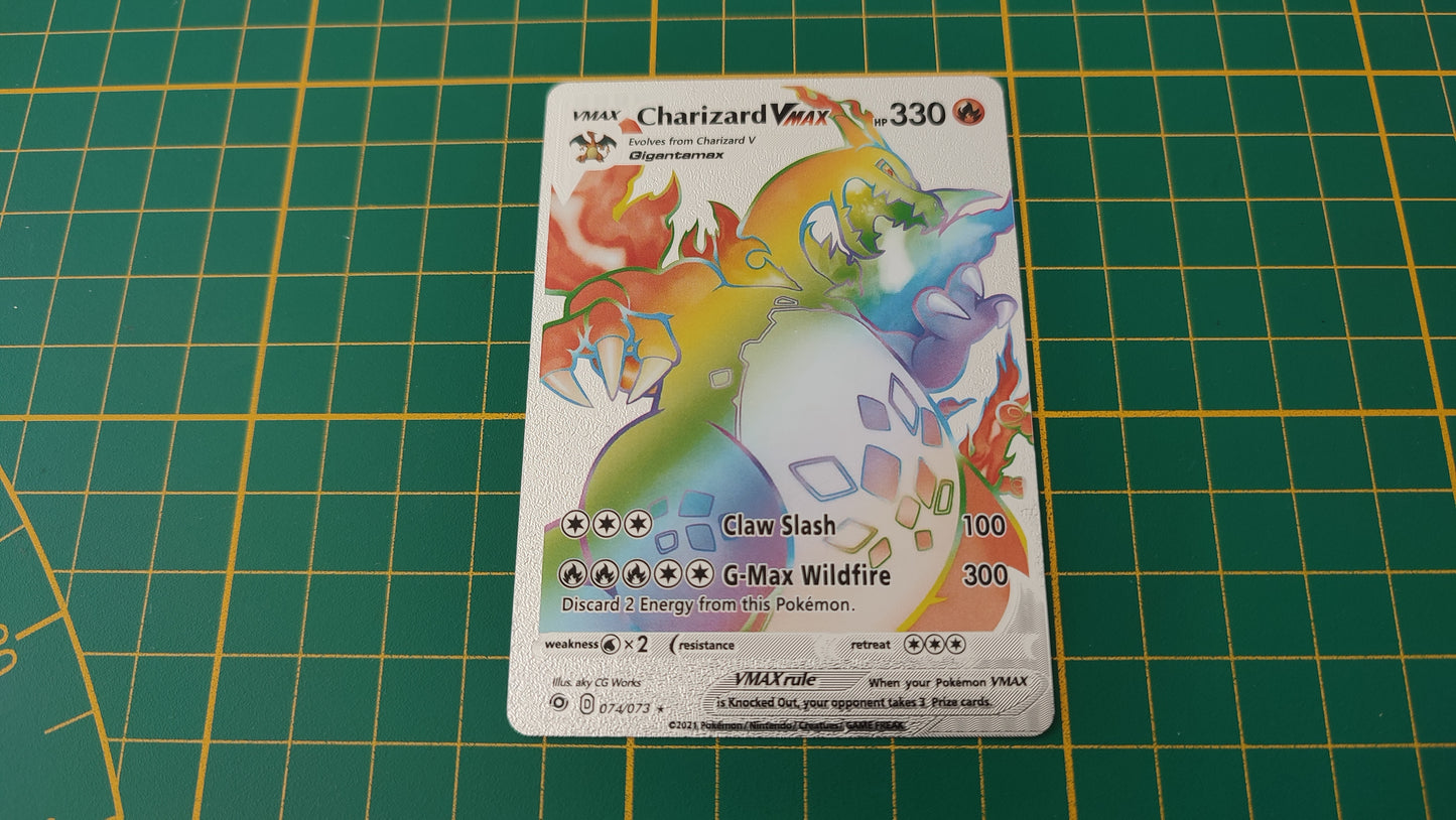 Charizard Vmax carte illustration Pokémon cosplay couleur argent anglaise #SP