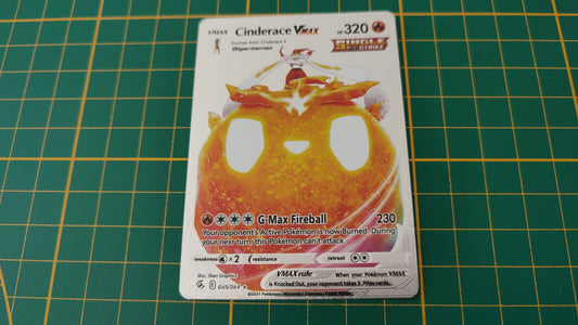 Cinderace Vmax carte illustration Pokémon cosplay couleur argent anglaise #SP