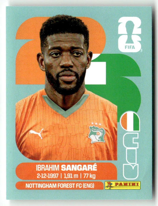 Civ 12 Ibrahim Sangare - Sticker autocollant Panini Coupe du Monde FIFA 2026 Côte d'Ivoire - Pièce détachée
