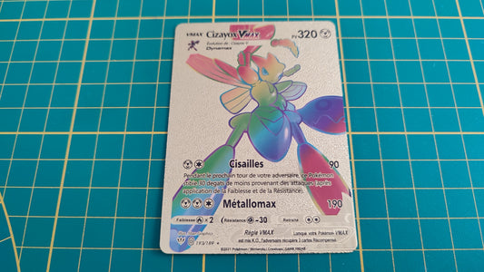 Cizayox Vmax carte illustration Pokémon cosplay couleur or française #C17