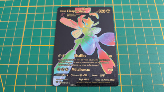 Cizayox Vmax carte illustration Pokémon cosplay couleur noir française #C18