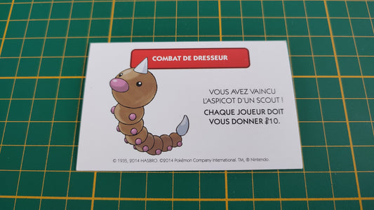 Combat de dresseur Aspicot pièce détachée jeu de société Monopoly Pokémon édition de Kanto #C43