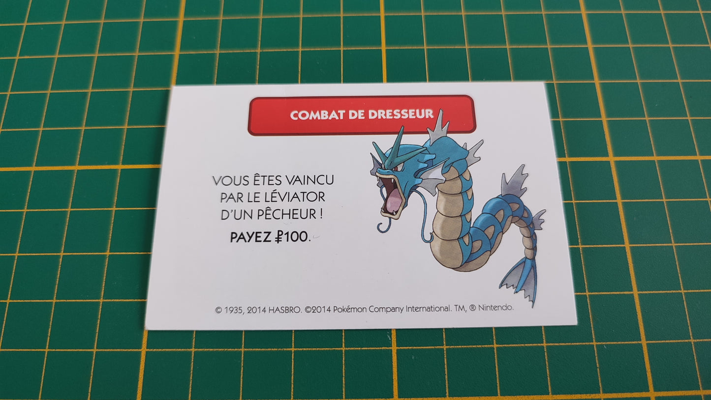 Combat de dresseur Léviator pièce détachée jeu de société Monopoly Pokémon édition de Kanto #C43