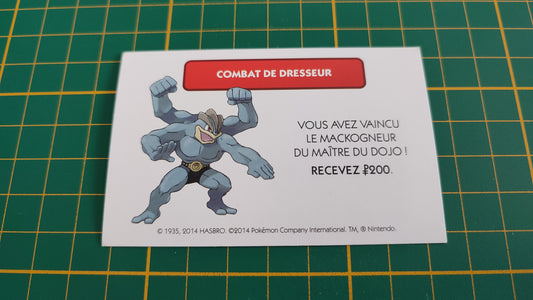 Combat de dresseur Mackogneur pièce détachée jeu de société Monopoly Pokémon édition de Kanto #C43