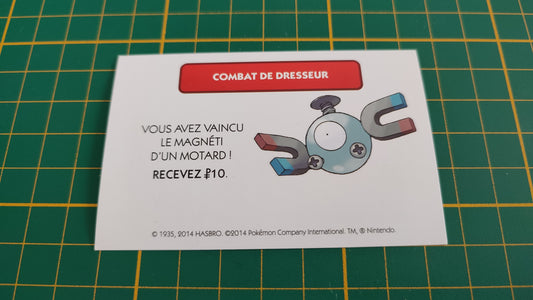 Combat de dresseur Magnéti pièce détachée jeu de société Monopoly Pokémon édition de Kanto #C43