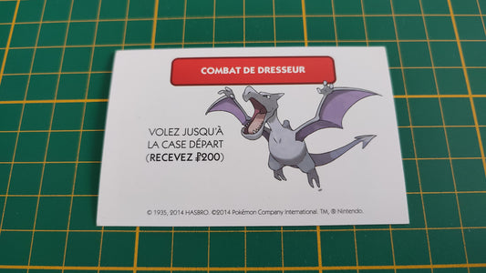 Combat de dresseur case départ pièce détachée jeu de société Monopoly Pokémon édition de Kanto #C43