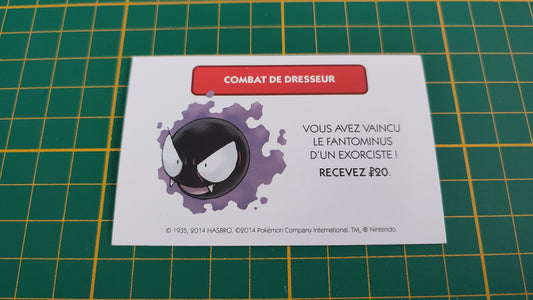 Combat de dresseur le fantominus pièce détachée jeu de société Monopoly Pokémon édition de Kanto #C43