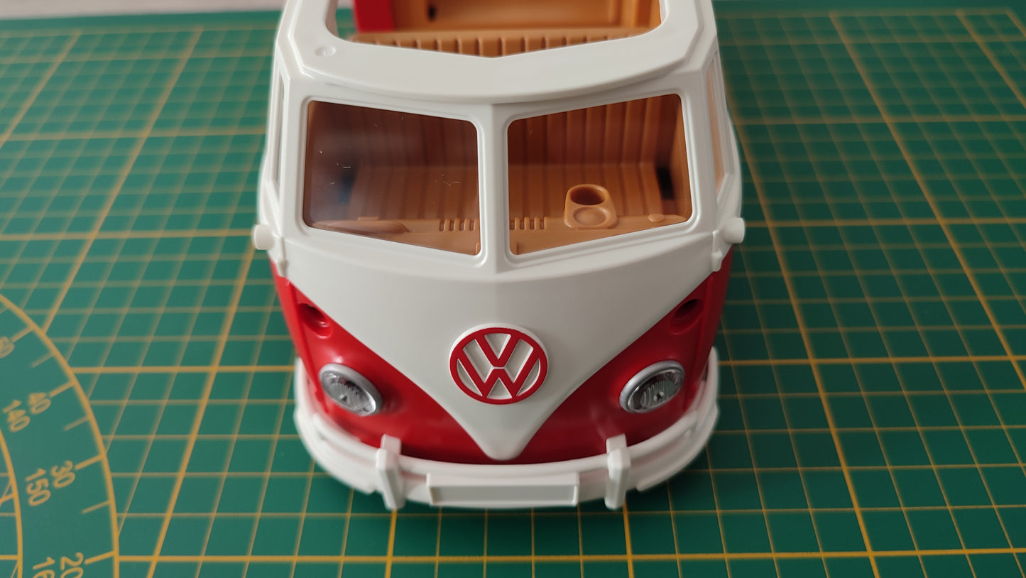 Combi rouge VW T1 dans l'état pièce détachée Playmobil #B85