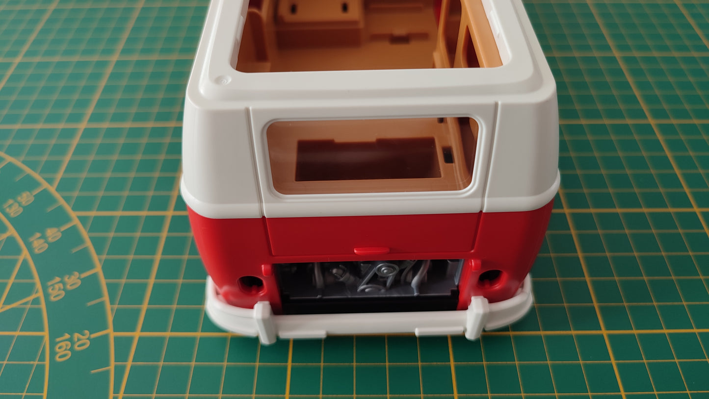 Combi rouge VW T1 dans l'état pièce détachée Playmobil #B85