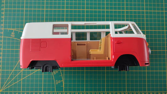Combi rouge VW T1 dans l'état pièce détachée Playmobil #E56