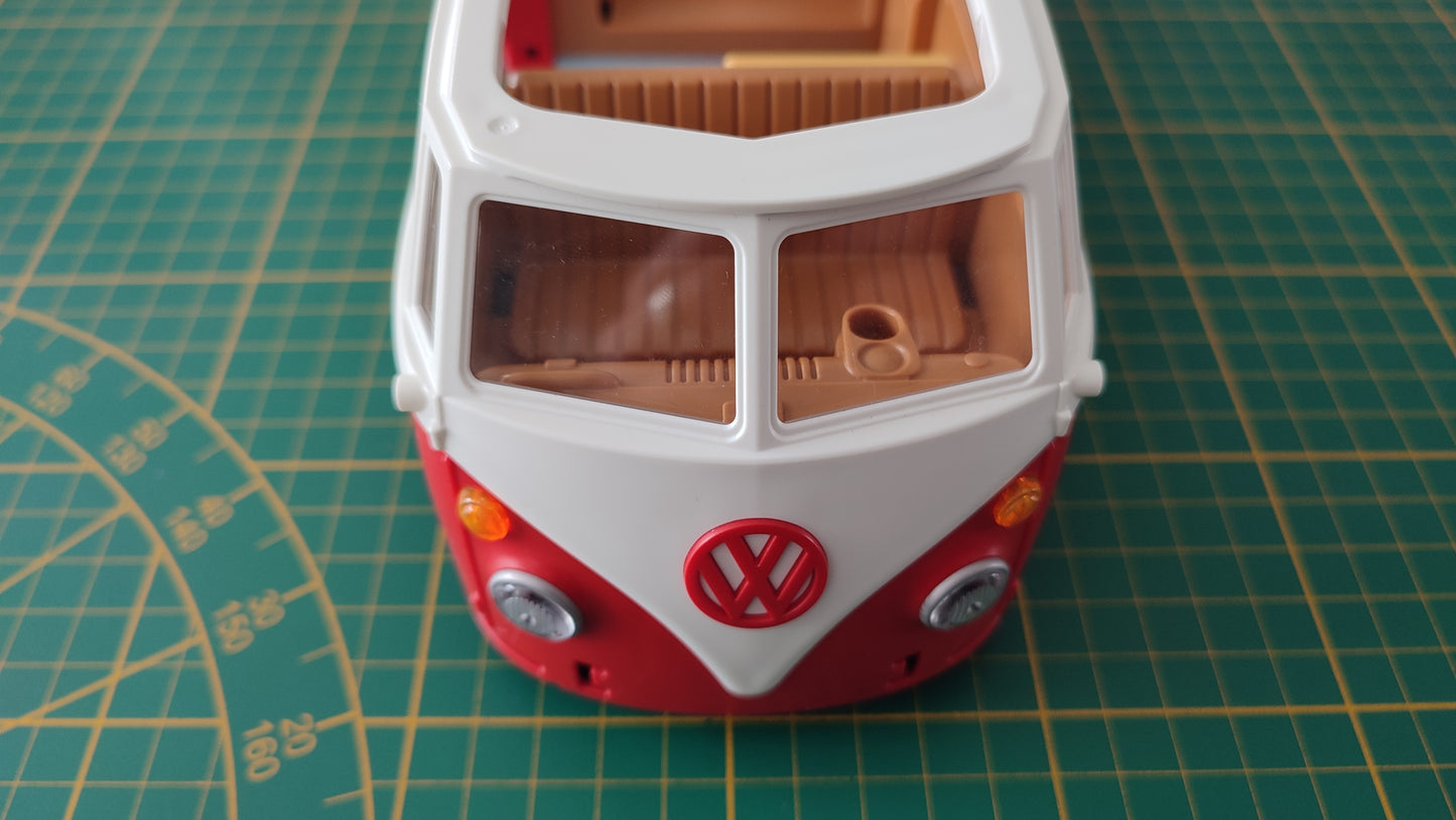 Combi rouge VW T1 dans l'état pièce détachée Playmobil #E56