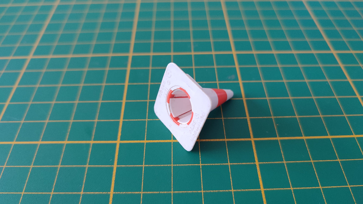 Cône de chantier blanc et orange pièce détachée Playmobil #D54