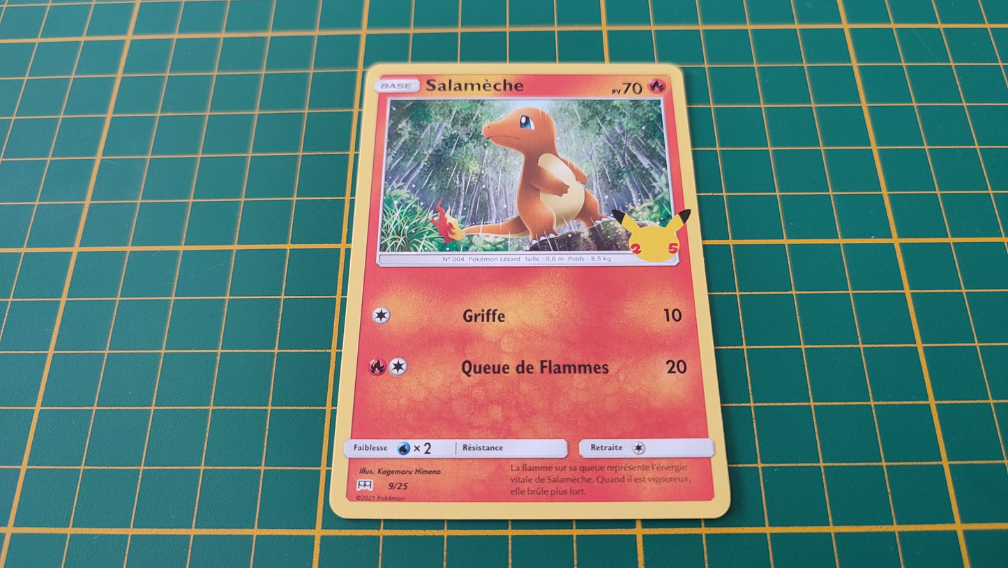 9/25 Carte Pokémon Salamèche 9/25 Promo McDonald's 2021 25 ans #B91-2