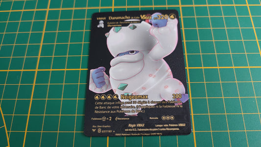 Darumacho de Galar Vmax carte illustration Pokémon cosplay couleur noir française #C18