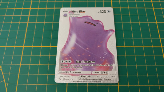 Ditto Vmax carte illustration Pokémon cosplay couleur argent anglaise #SP