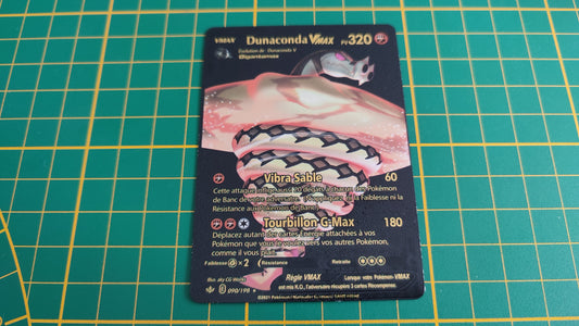 Dunaconda Vmax carte illustration Pokémon cosplay couleur noir française #C18