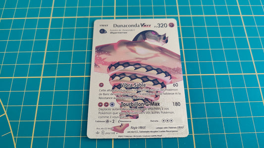 Dunaconda Vmax carte illustration Pokémon cosplay couleur or française #C17