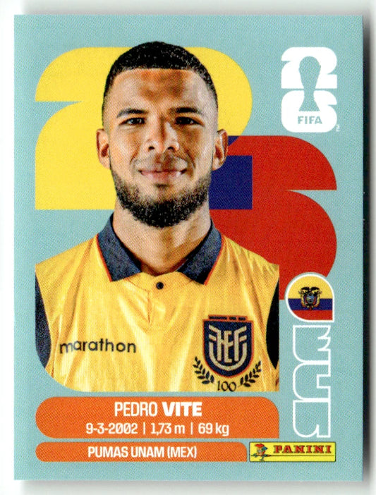 ECU 12 Pedro Vite - Sticker autocollant Panini Coupe du Monde FIFA 2026 Équateur - Pièce détachée