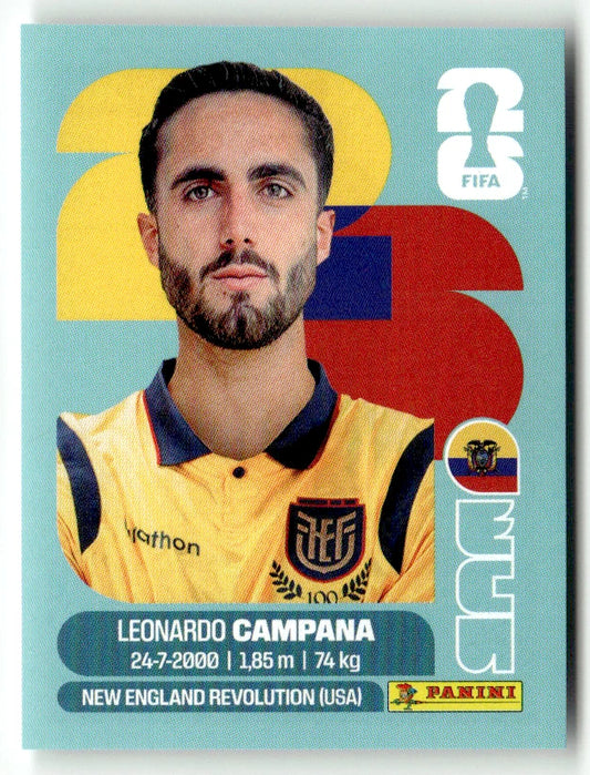 ECU 15 Leonardo Campana - Sticker autocollant Panini Coupe du Monde FIFA 2026 Équateur - Pièce détachée
