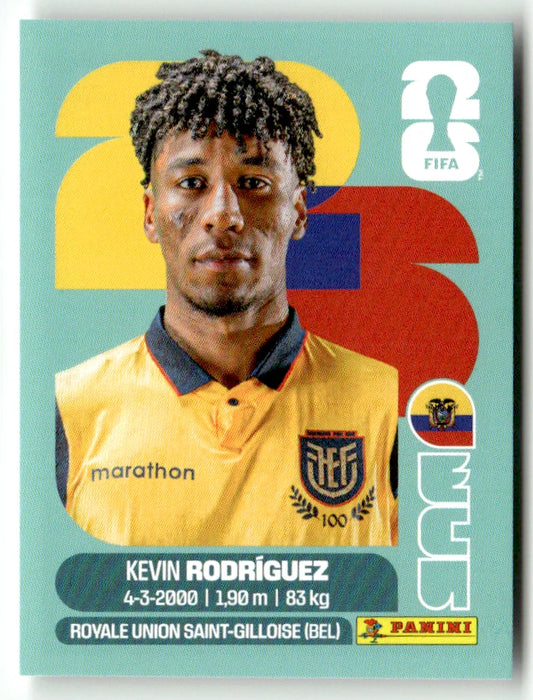 ECU 19 Kevin Rodríguez - Sticker autocollant Panini Coupe du Monde FIFA 2026 Équateur - Pièce détachée