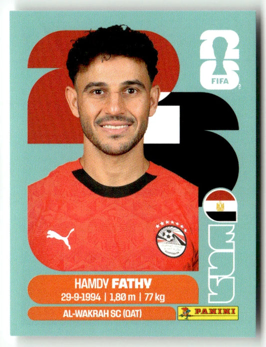 EGY 12 Hamdy Fathy - Sticker autocollant Panini Coupe du Monde FIFA 2026 Égypte - Pièce détachée