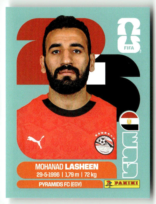 EGY 14 Mohanad Lasheen - Sticker autocollant Panini Coupe du Monde FIFA 2026 Égypte - Pièce détachée