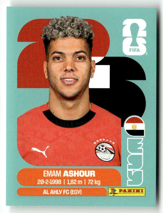 EGY 15 Emam Ashour - Sticker autocollant Panini Coupe du Monde FIFA 2026 Égypte - Pièce détachée