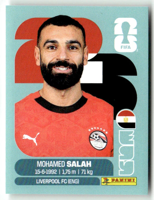 EGY 17 Mohamed Salah - Sticker autocollant Panini Coupe du Monde FIFA 2026 Égypte - Pièce détachée