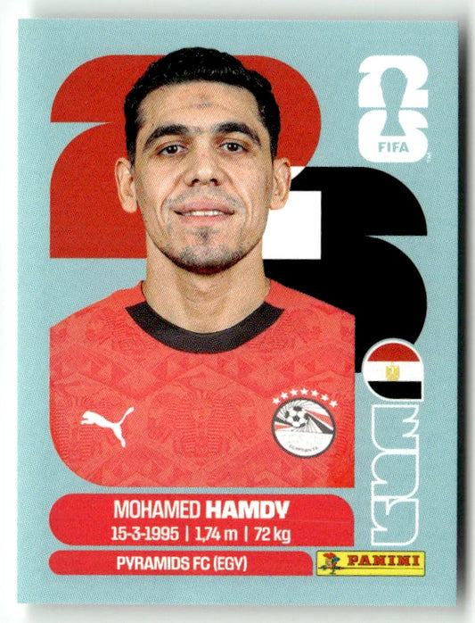 EGY 4 Mohamed Hamdy - Sticker autocollant Panini Coupe du Monde FIFA 2026 Égypte - Pièce détachée