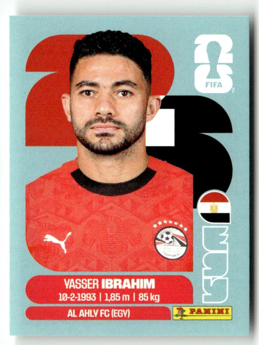 EGY 5 Yasser Ibrahim - Sticker autocollant Panini Coupe du Monde FIFA 2026 Égypte - Pièce détachée