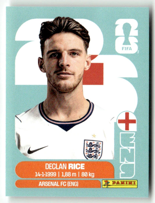 ENG 10 Declan Rice - Sticker autocollant Panini Coupe du Monde FIFA 2026 Angleterre - Pièce détachée