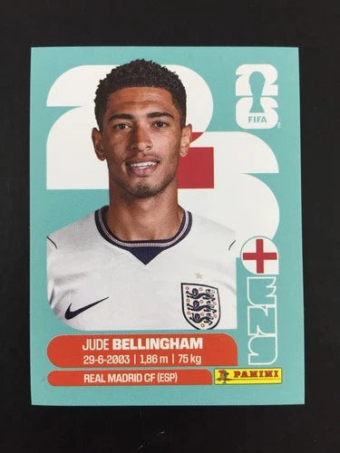 ENG 11 Jude BELLINGHAM - Sticker autocollant Panini Coupe du Monde FIFA 2026 Angleterre - Pièce détachée