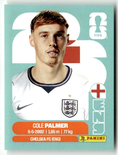 ENG 12 Cole PALMER - Sticker autocollant Panini Coupe du Monde FIFA 2026 Angleterre - Pièce détachée