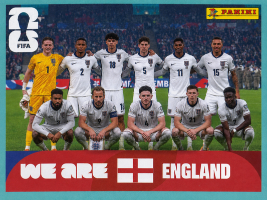 ENG 13 Team Photo - Sticker autocollant Panini Coupe du Monde FIFA 2026 Angleterre - Pièce détachée
