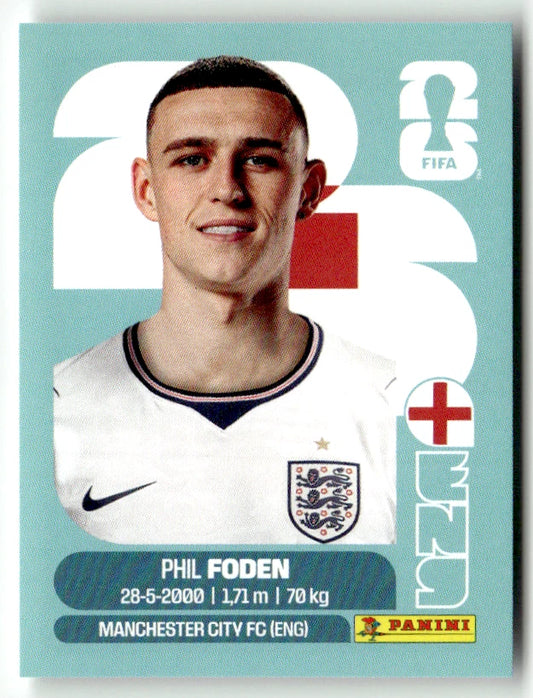 ENG 16 Phil Foden - Sticker autocollant Panini Coupe du Monde FIFA 2026 Angleterre - Pièce détachée