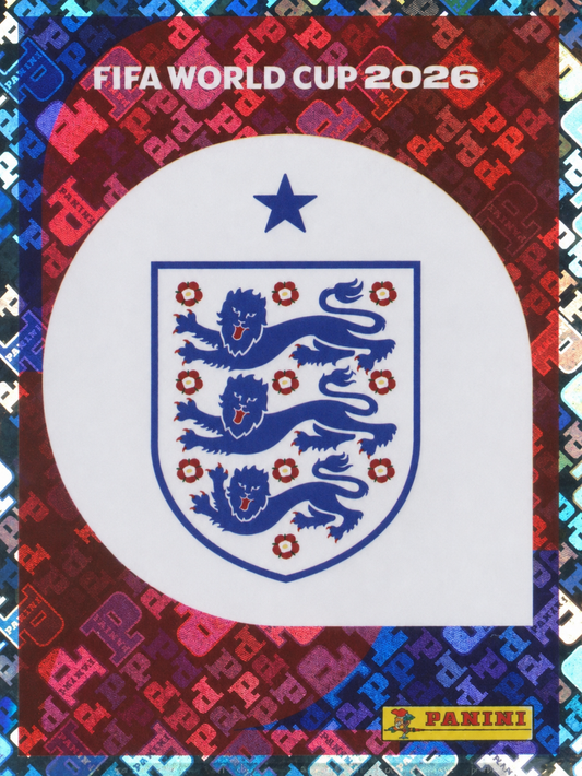 ENG 1 Team Logo - Sticker autocollant Panini Coupe du Monde FIFA 2026 Angleterre - Pièce détachée
