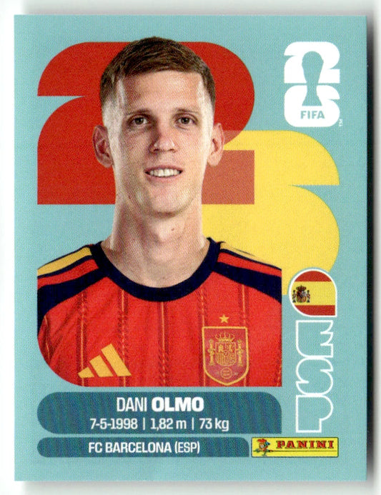 ESP 16 Dani Olmo - Sticker autocollant Panini Coupe du Monde FIFA 2026 Espagne - Pièce détachée