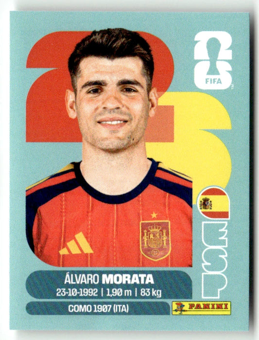 ESP 19 Álvaro Morata - Sticker autocollant Panini Coupe du Monde FIFA 2026 Espagne - Pièce détachée