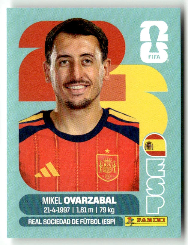 ESP 20 Mikel Oyarzabal - Sticker autocollant Panini Coupe du Monde FIFA 2026 Espagne - Pièce détachée