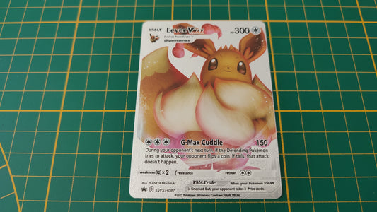 Eevee Vmax carte illustration Pokémon cosplay couleur argent anglaise #SP