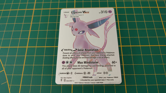 Espeon Vmax carte illustration Pokémon cosplay couleur argent anglaise #SP